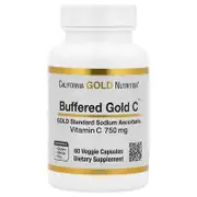 California Gold Nutrition, Buffered Gold C, GOLD Standard Sodium Ascorbate (Vitamin C), 60 Veggie Capsules