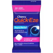 QUICK-EZE CHEWY SUGAR FOREST BERRY MP 24TAB 120g