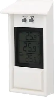 Digital Thermometer Outdoor Waterproof White Temperature Hook Garden Temperature Measurement Suitable ABS Material