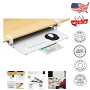 Compact Aluminum Keyboard Tray - Easy Pull-Out Design for Ergonomic Comfort