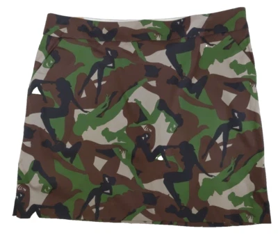$75 NWT LOUDMOUTH Golf 14 XL Skort Foxtrot Camo Naked Women