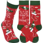 Primitives by Kathy - Is It Okay To Ask Santa For Wine Socks - 115292