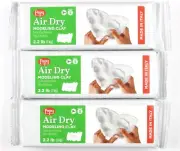 Pepy Premium European Air Dry Modeling Clay White 3-Pack 2.2 lb. Bars, 6.6 lb...
