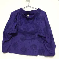 在飛比找蝦皮購物優惠-a la sha紫色滿版小樹🌲水墨系棉質短裙 S號
