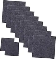 Zerodeko 10Pcs Self Adhesive Non Slip Carpet Tiles Removable Floor Stickers for Peel and Stick Flooring for Indoor Use