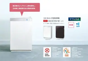 中文說明書**空運含關稅**Daikin MCK70V／ACK70V  2019年式16坪雙閃流放電除箘 加濕空氣清淨機