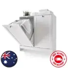 Laundry Hamper Cabinet Shelf Tilt-Out Storage Washing Clothes Dual White