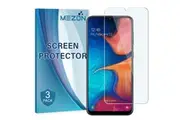 [Set of 3] Samsung Galaxy A20 Ultra Clear Screen Protector Film by MEZON Case Friendly, Shock Absorption (A20, Clear)