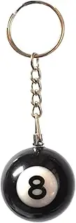 [BeeSpring] Large Size 8 Ball Keychain Creative Key Chain Diameter 1.26 In Pendant Decorative Keychain Keyrings Keychains Accessories, Black