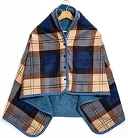 [SUOYUANJIE] Comfy Poncho Throw with Buttons, Plush Sleeveless Blankets, for Sofa Office, Traveling Bed Sofa Car Blanket, Office Shawl Wrap Blanket