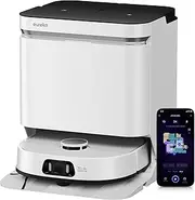 [EUREKA] J15 Pro Ultra Robot Vacuum Cleaner and Mop, 16,200 Pa Suction, Flex-Arm Design Mop, Hot Water Mop Washing & Hot Air Drying, Active Hair Cutting Design, AI Obstacle Avoidance, White