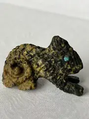 Zuni Frilled Lizard Fetish Cody Cheama Fishrock *NEW* F0007