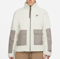 在飛比找Yahoo!奇摩拍賣優惠-Connie二號店#Nike 耐吉刷絨毛外套 白色立領外套 