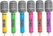 Inflatable Microphone, 6PCS 13 Inch PVC Blow up Microphone, Inflatable Props for Musical Concert Themed Party Supplies