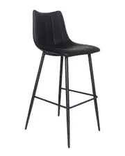 Moe's Home Collection Set of 2 Alibi Bar Stool Matt Black