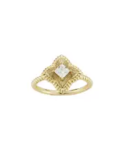 Glaze Jewelry 14K Over Silver CZ Clover Ring