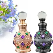 Perfume Bottles Empty Vintage, 2 Pack 15ml Art Carved Crystal Empty Mini