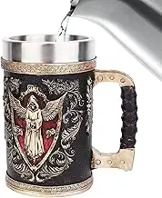 Beer Mug - 500ml Stainless Steel Tankard Mug | Reusable Funny Beer Cup, Water Container, Cocktail Mugs, Decorative Home Aesthetic Decoration for Birthday, Christmas, Thanksgiving