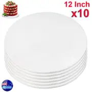 10pcs Masonite Cake Board 5mm Round White 12”Inch Bulk Cake Boxes Plate Boards