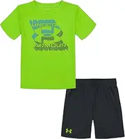 [Under Armour] Boys Short Sleeve Tee and Short Set, Lightweight and Breathable