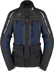 Spidi 4 Season V3 H2Out waterproof Ladies Motorcycle Textile Jacket, black-blue, Size M for Men Black Blue