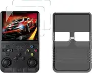 TPU Case with 2 Screen Tempered Film for R36S (Transparent Black)