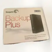 Seagate Backup Plus V1 2TB External 5400RPM (STCA2000100) Portable New Sealed