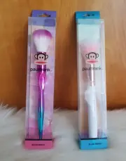 PAUL FRANK MAKEUP BRUSHES BLUSH BRUSH SET OF 2 ICONIC JULIUS THE MONKEY NEW