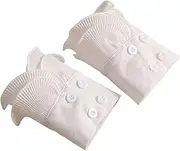 [Elandy] 1 Pair White Double Layered Lace Cuffs for Women Shirt False Sleeves Wrist Cuffs Hand Sleeves Detachable Fingerless Gloves Clothing Accessories, White
