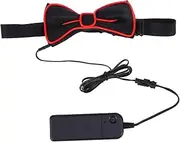 [SAFIGLE] Flashing Tie Bow Tie Neon LED Tie Men Outfit Glow Bow Tie Tied Hair Bow Gold Sequin Bow Tie Sparkly Bow Tie Cummerbund Silver Tie Cable Ties Costume Silk Bow Tie Tux DIY Red