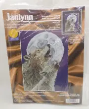 Janlynn 8"x10" Counted Cross Stitch 1999 Kit Duet Duo #120-13 Wolves Howling NOS