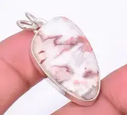 Rosetta Jasper Handmade 925 Sterling Silver Jewelry Pendant 1.37" T961