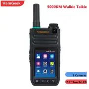 HamGeek 4G POC Radio 5000KM Walkie Talkie 2 Cameras Touch LCD For Network Zello