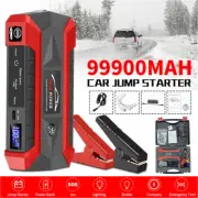 12V 99900mAh Car Jump Starter Battery Charger Portable Power Bank Pack Emergency