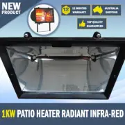 NEW 1kW Patio Heater Radiant Infra-Red Outdoor Wall Garden Decking Alfresco