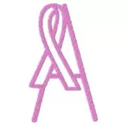 PINK RIBBON, Alphabet, Quilting Blocks, Machine Embroid. 26 squares, Cap Letters