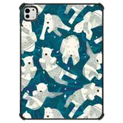 iPad Pro 11-inch (M4) iPad Impact Case arctic polar bears blue