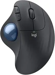 Logitech Ergo M575S Wireless Trackball Mouse, Wireless Ergonomic Mouse with Bluetooth and Encrypted Dongle, Comfortable Thumb Control, Precise and Smooth Tracking, for PC/Mac - Graphite