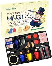 BrilliantMagic Newest Incredible Magic Tricks Set Box Includes 15 Great Magic Props Collection for Kids - Manual Operation, No Batteries Required