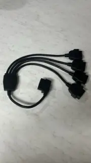 OBD II OBD2 16 Pin Right Angle 1 Male Splitter to 4 Female Extension Cable