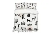 3D Man Woman Cow Human Skull Chair Pattern Quilt Cover Set Bedding Set Duvet Cover Pillowcases WJ 6913