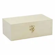 Hinged Plywood Jewellery Box 22x12x8.5cm