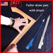 2pcs Erasable Tailor Chalk with Brush Fabric Pencil Clothes DIY Marker Pen