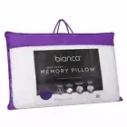 Memory Foam Low Profile Bed Pillow - Bianca Deep Sleep Comfort and Support