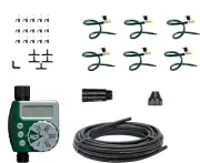 Hanging Basket Flex Mist Watering Kit with Hose End Timer
