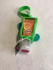 Kids Silicone Hand Sanitizer & Bottle Holder Hanging Keychain 1oz Green/dinosaur