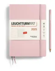 [LEUCHTTURM1917] Medium (A5) Hardcover Weekly Planner Notebook 2025 Powder in Pink