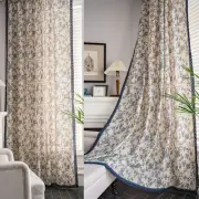 Printed Cotton Linen Curtain for living room Window curtains Drapes Panels Decor