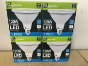 4 Pack Greenlite 120W Equivalent PAR38 LED Flood light Dusk To Dawn Light Sensor