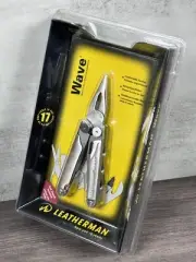Leatherman New Wave/2nd generation Wave multitool with leather Sheath, sealed.